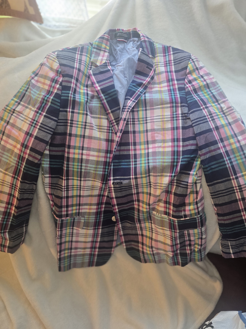 Tommy Hilfiger Multicolor Plaid Blazer with Pink and Navy
